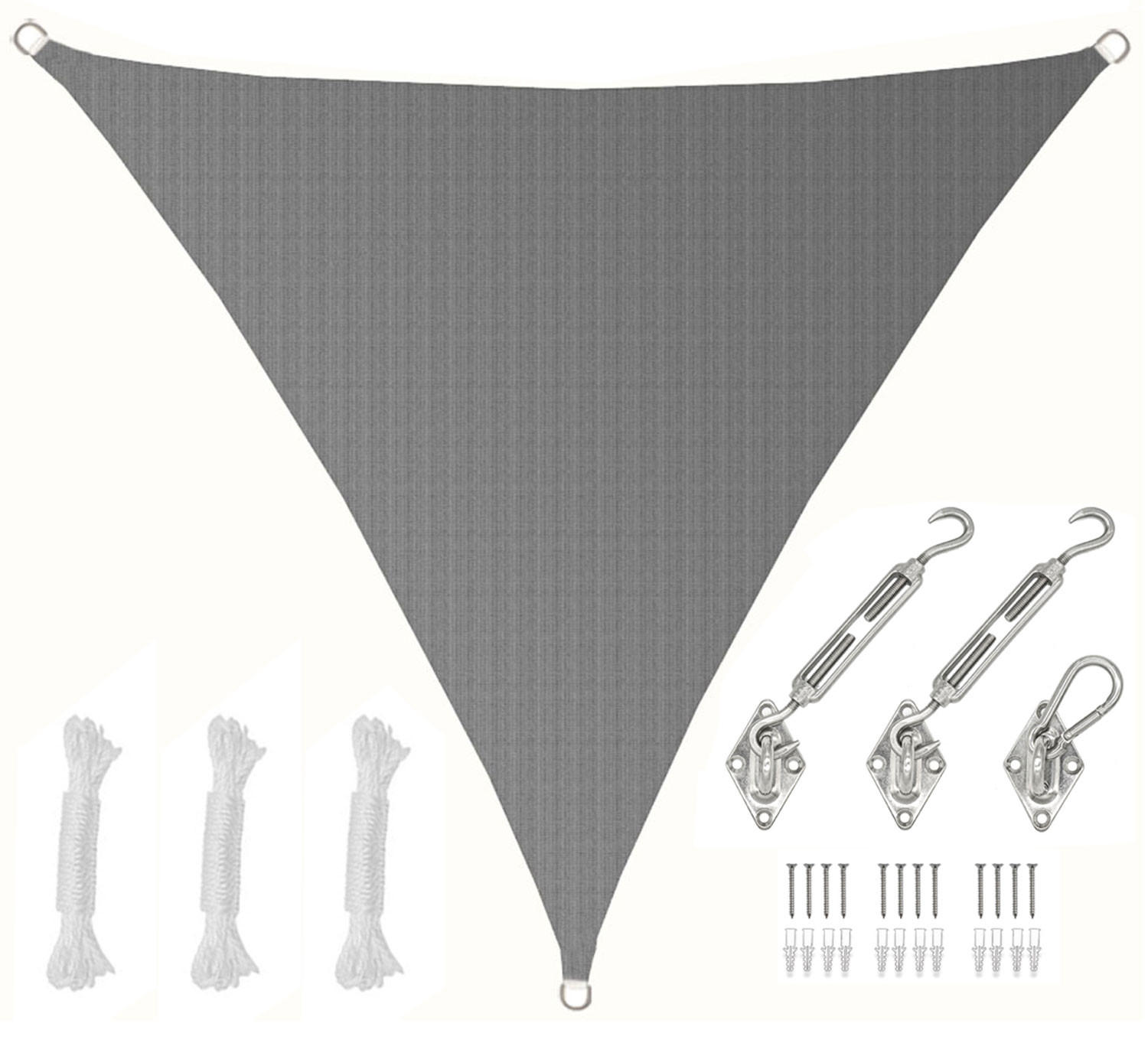 SONNENSEGEL Luftdurchlässig 200 cm Grau - Grau, Kunststoff (200/200cm) - Amanka