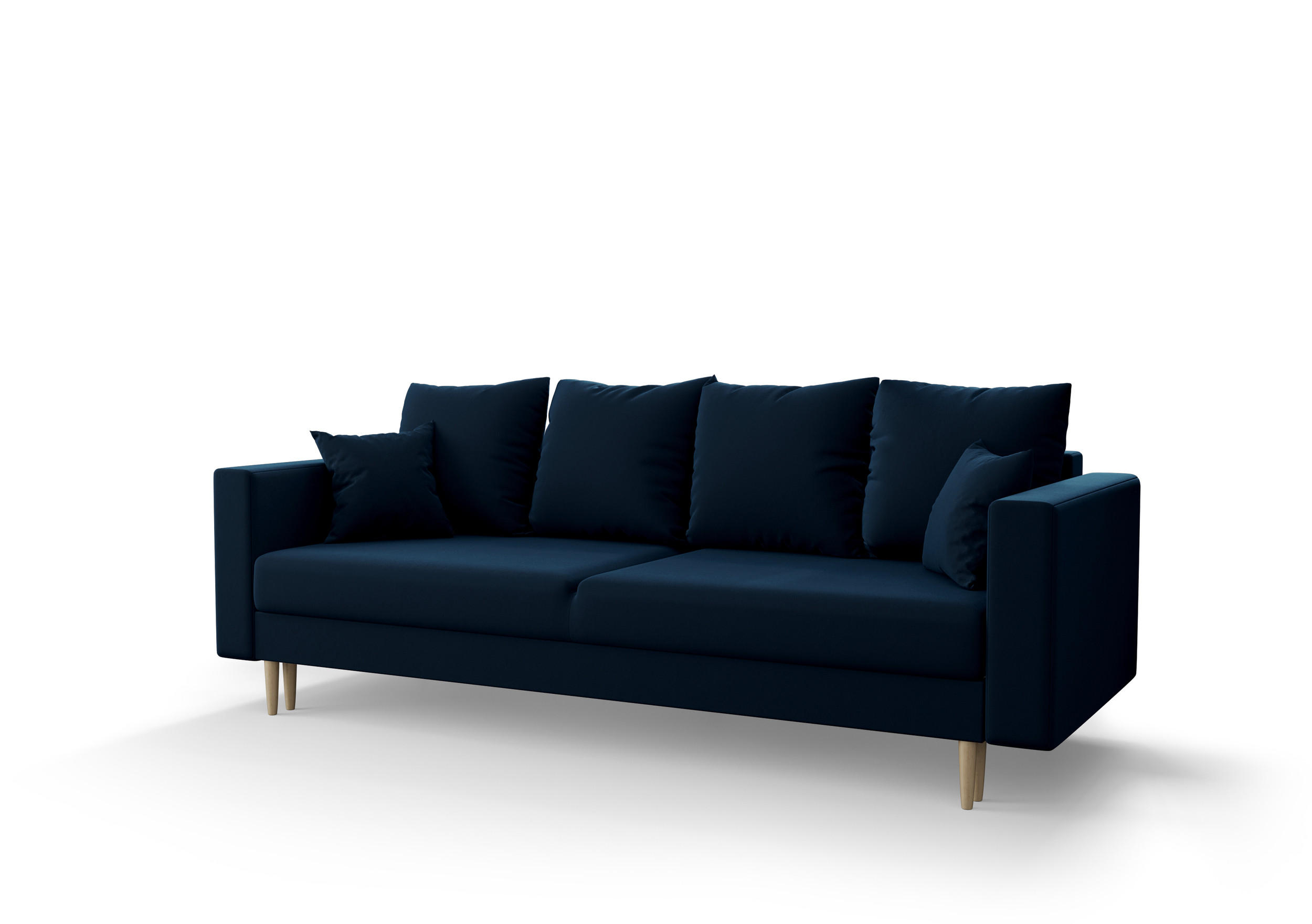 SOFA KRISTI mit Schlaffunktion ITAKA 11 Sofa mit Stauraum - Dunkelblau, Textil (90/87/230cm) - Bedante