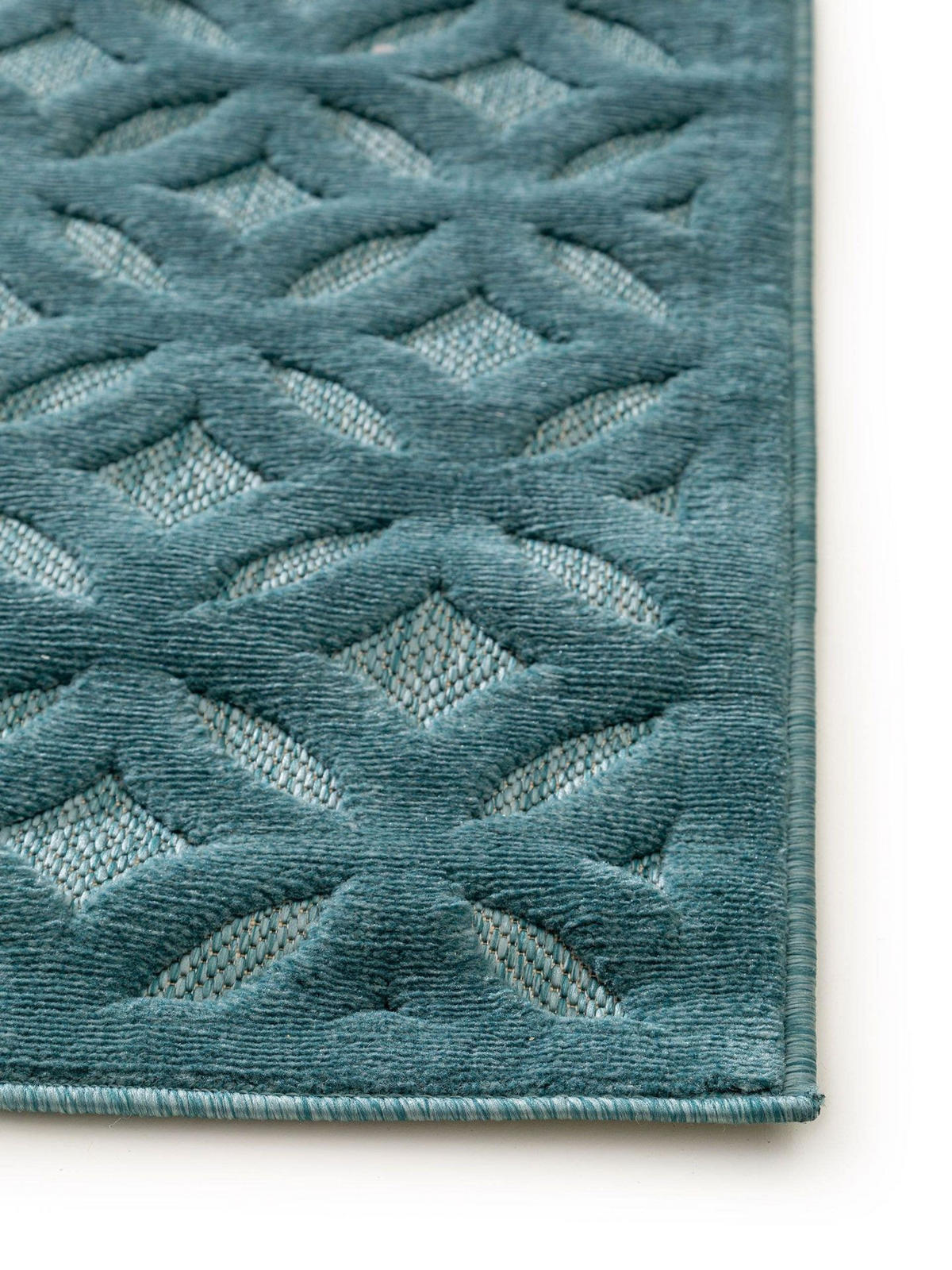 OUTDOORTEPPICH Bonte Türkis 160x230 cm - Türkis, Textil (160/1cm) - KUNSTLOFT