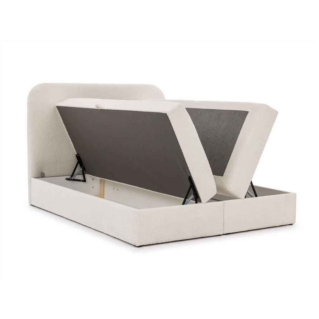 Thumbnail - Fun Möbel Boxbett, Aubergine, Textil, 120x220 cm, Schlafzimmer, Betten, Boxspringbetten