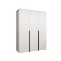DREHTÜRENSCHRANK 202/150/52 3-türig - Schwarz/Weiß, Holz (150/202/52cm) - Abiks Möbel