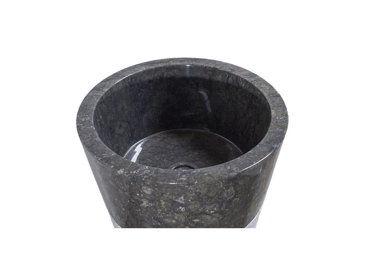 STANDWASCHBECKEN Marmor LANTA - Grau - Grau, Stein (40/90/40cm) - Vente-Unique