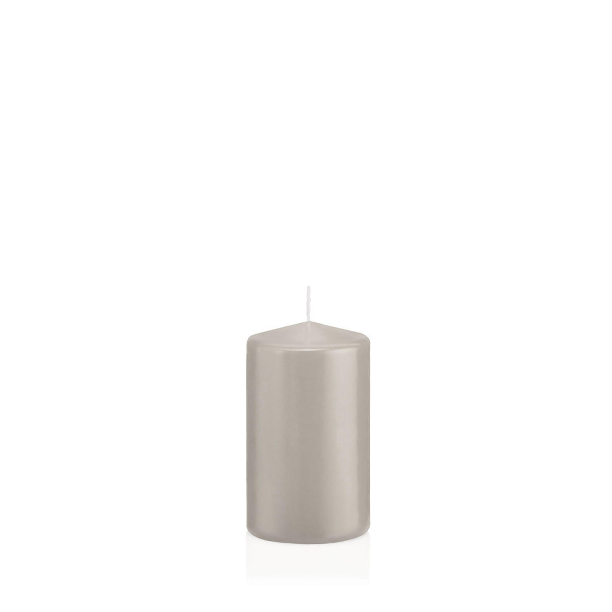 STUMPENKERZEN Zinn Grau Ø 48 x 150 mm, 24 Stück - Hellgrau, Paraffin (5/15cm) - Wiedemann Kerzen