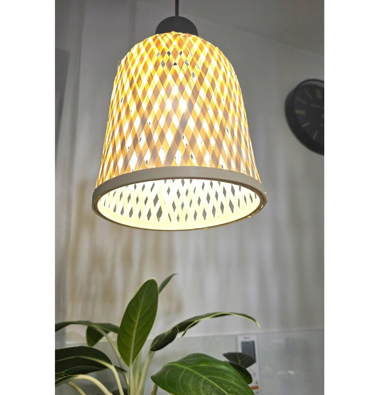 PENDELLEUCHTE BOHO - Schwarz/Weiß, Holz/Metall (40/40/100cm) - kiki design