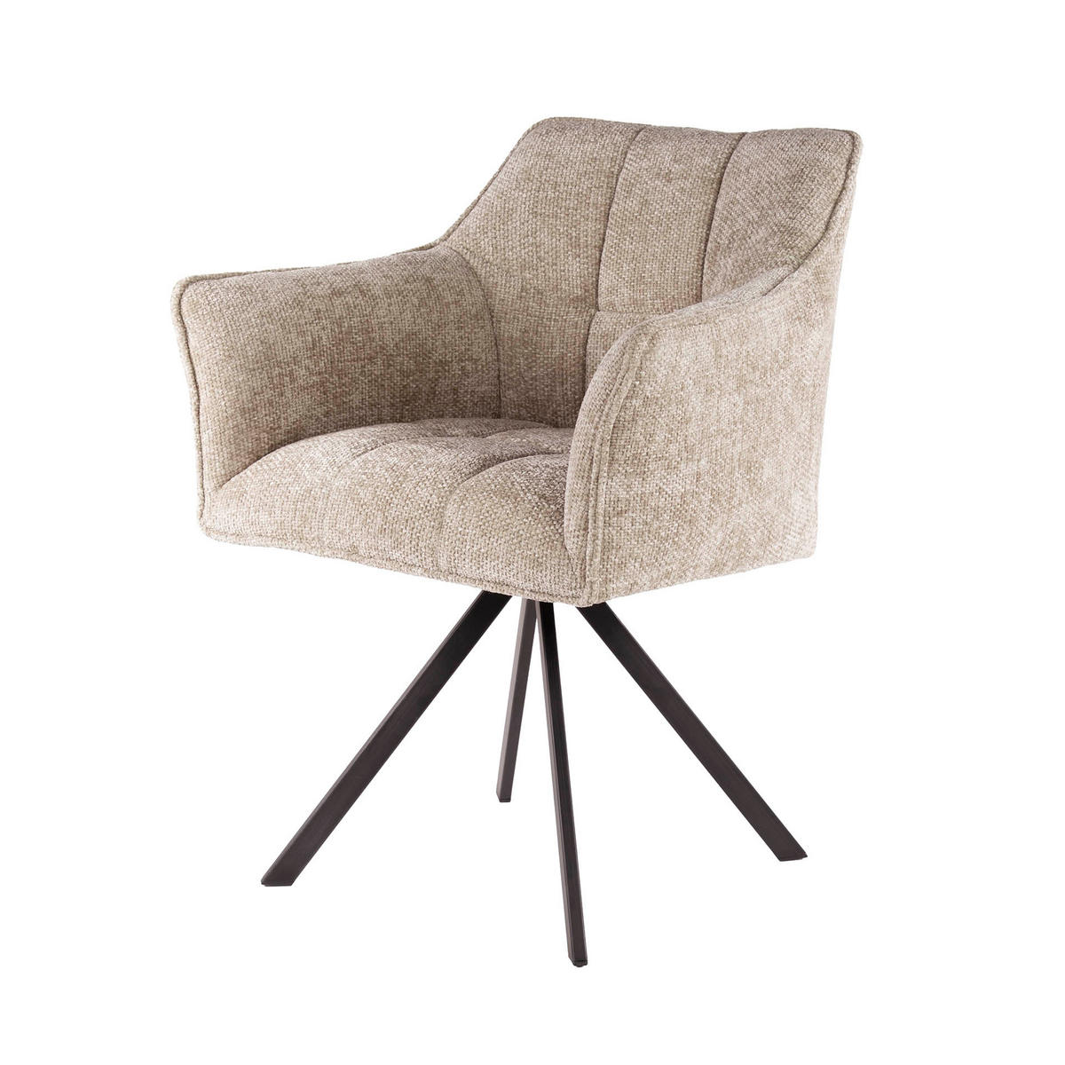 ESSZIMMERSTUHL Raster Beige 61/62/82 cm - Creme, Textil (62/82/61cm) - Hoyz Collection