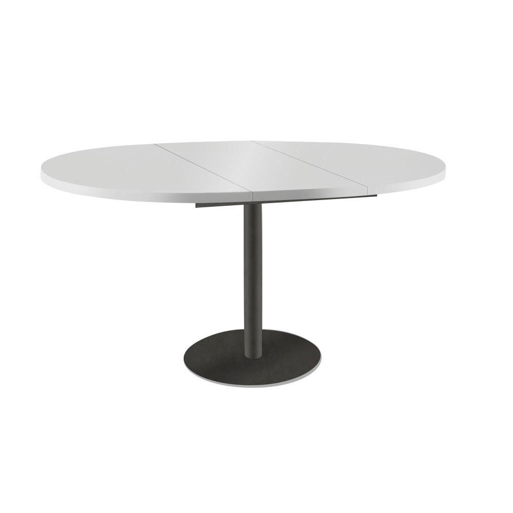 ESSTISCH Borte Icy Weiß / Graphit 100/138 / 100 / 76cm - Graphitfarben/Weiß, Holz/Holzwerkstoff (100/100/76cm) - Feldmann-Wohnen