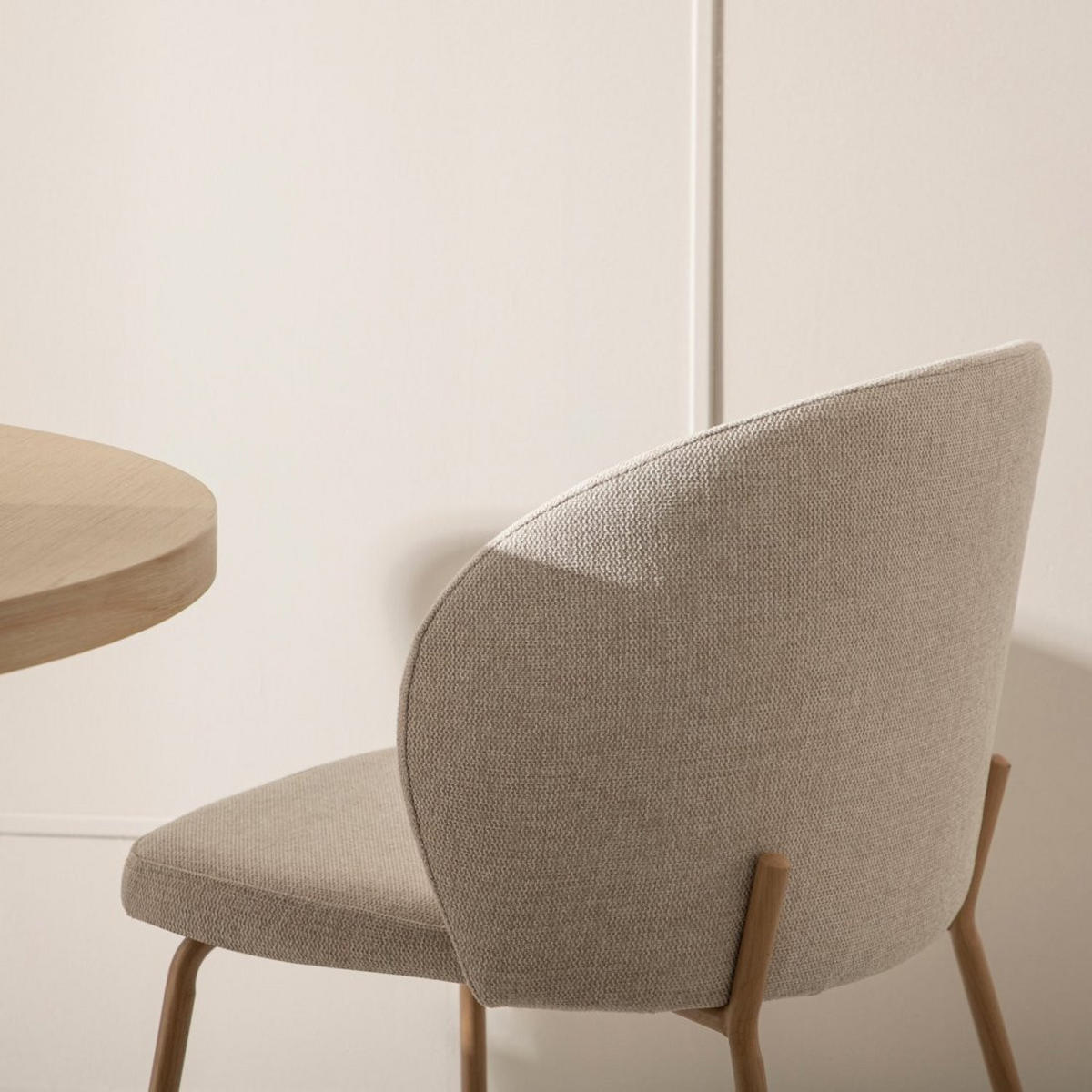 ESSZIMMERSTUHL Norah Beige 49 cm x 80 cm 4er-Set - Beige, Textil (49/80/56cm) - Klast Home