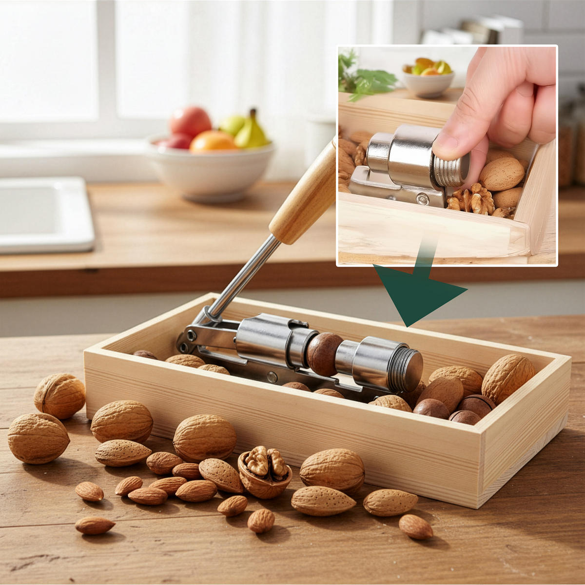 NUSSKNACKER - Multicolor, Holz/Metall - Relaxdays