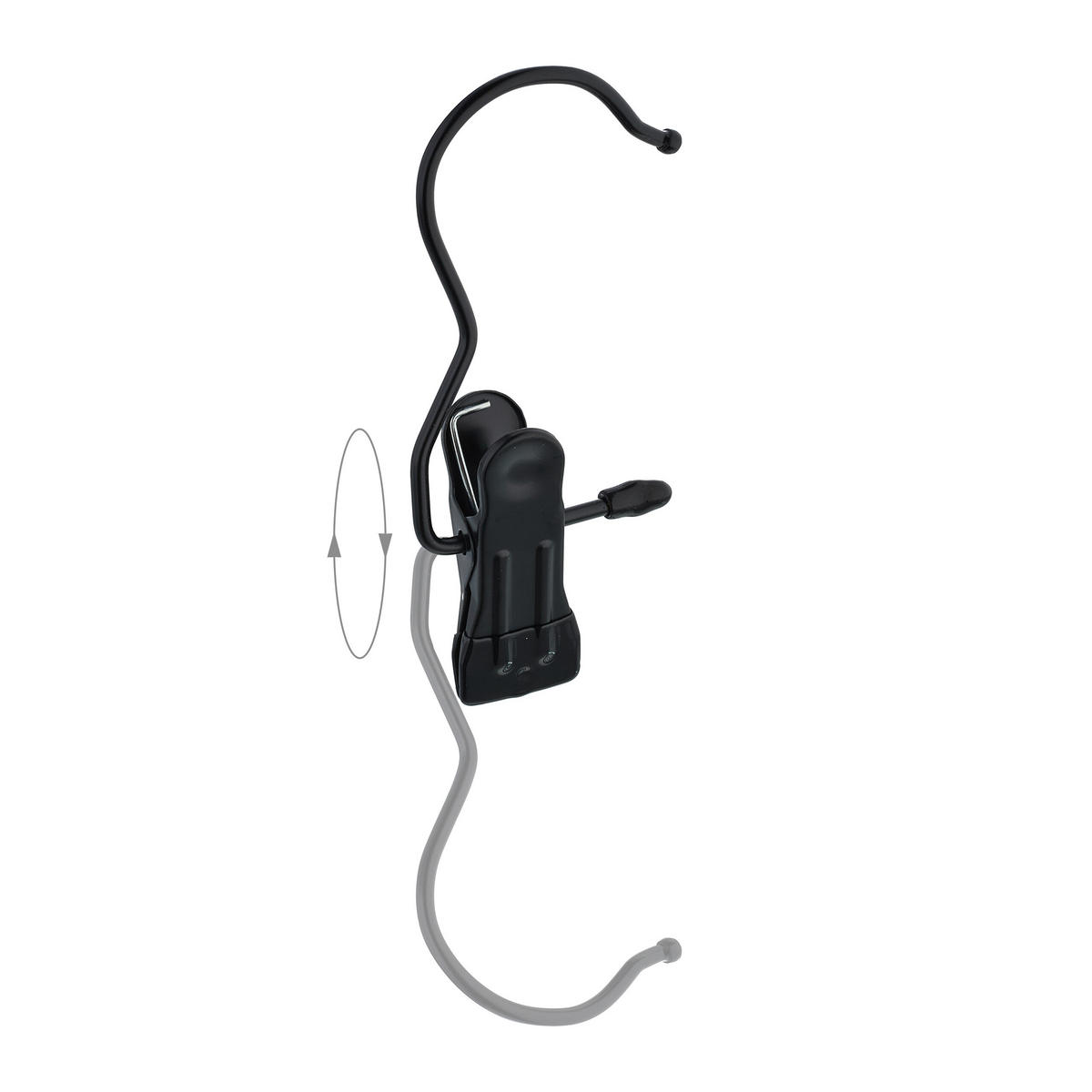 25XKLIPY na obuv - čierna, kov/plast (5/10.5/2cm) - Relaxdays