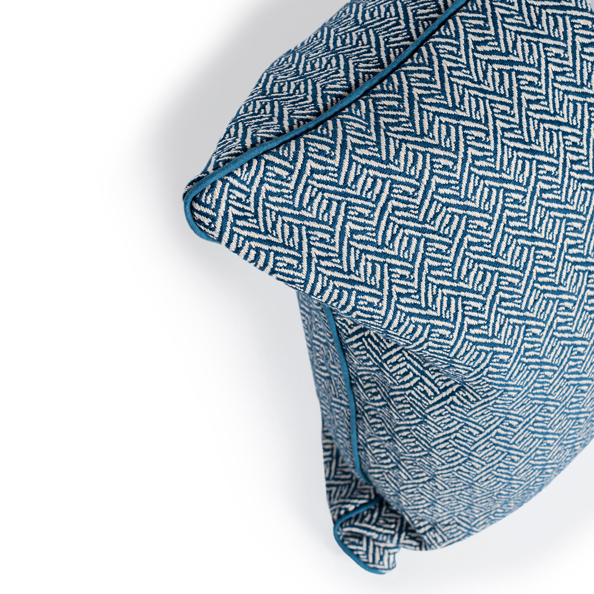 KISSENBEZUG dekorativ herringbone 60x40 cm dunkelblau - Blau, Textil (40/60cm) - Happy Friday