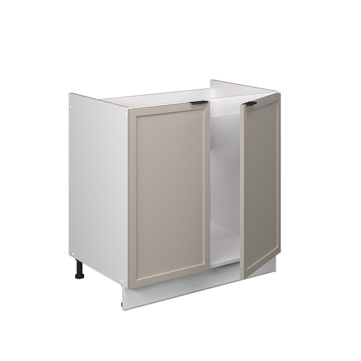 SPÜLENUNTERSCHRANK Fame-Line GrauBeige 80 cm, AP Eiche - Weiß/Grau, Holzwerkstoff (80/82/60cm) - Vicco