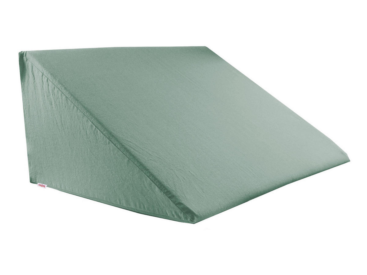 KEILKISSENBEZUG BasicSoft natural-grün 100% Baumwoll-Jersey 62/49/30 cm - Salbeigrün, Textil (49/62cm) - beties Heimtextil