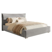 POLSTERBETT 180x200 Zenito mit Kissen-Kopfteil, Bettkasten, Hellgrau - Hellgrau, Holz/Textil (180/200cm) - Emporius
