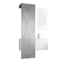 GARDEROBE Carlton Paneel in Beton Oxid Optik - Hellgrau, Holzwerkstoff (105/193/35cm) - Vladon