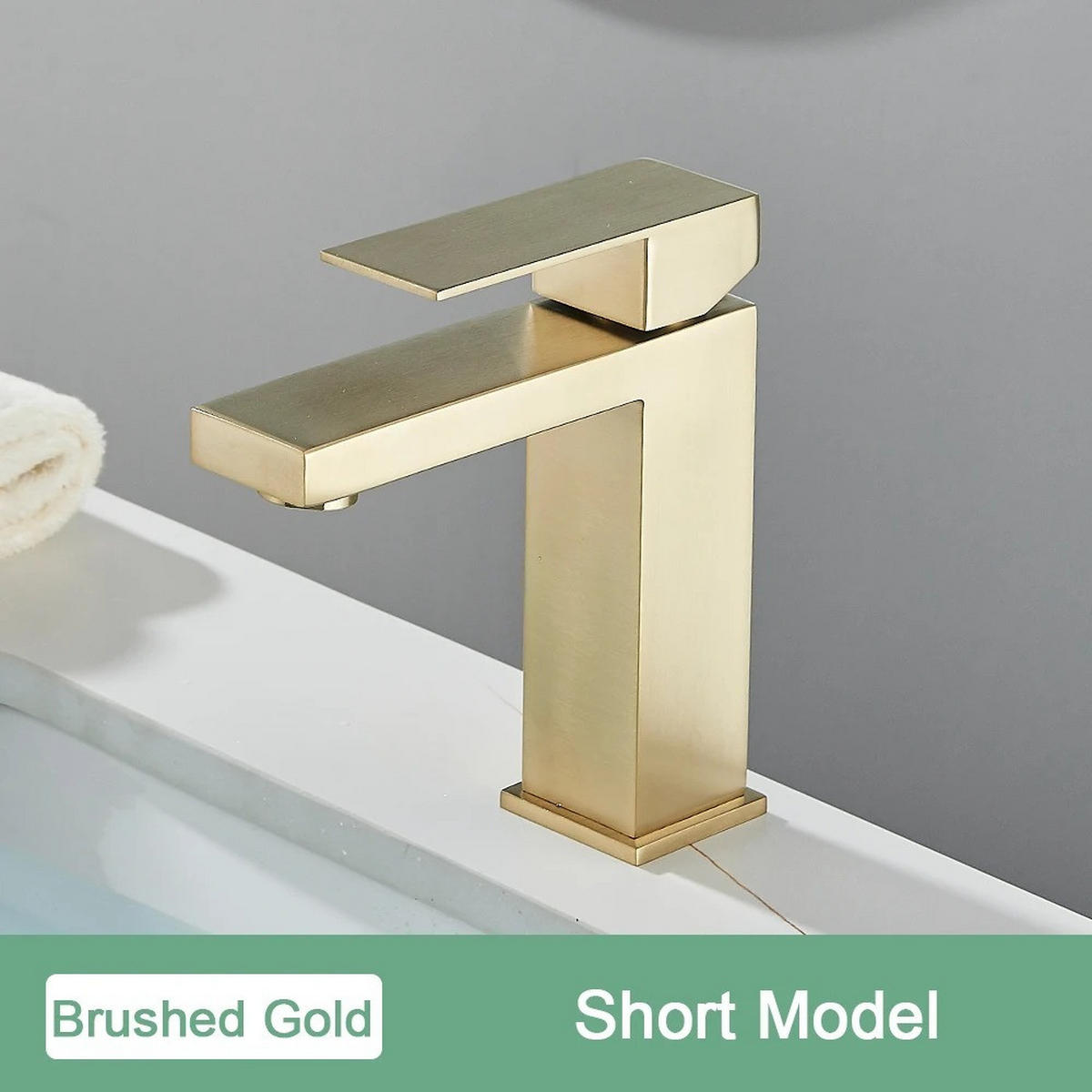 WASCHTISCHARMATUR Heißes Kaltes Wasser Mixer, Gold - Goldfarben, Metall (16/17/5cm) - Kaket
