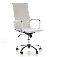 SCAUN rotativ Londres cu funcție de pat, alb - alb, blană (71/107/55cm) - VS Venta-stock