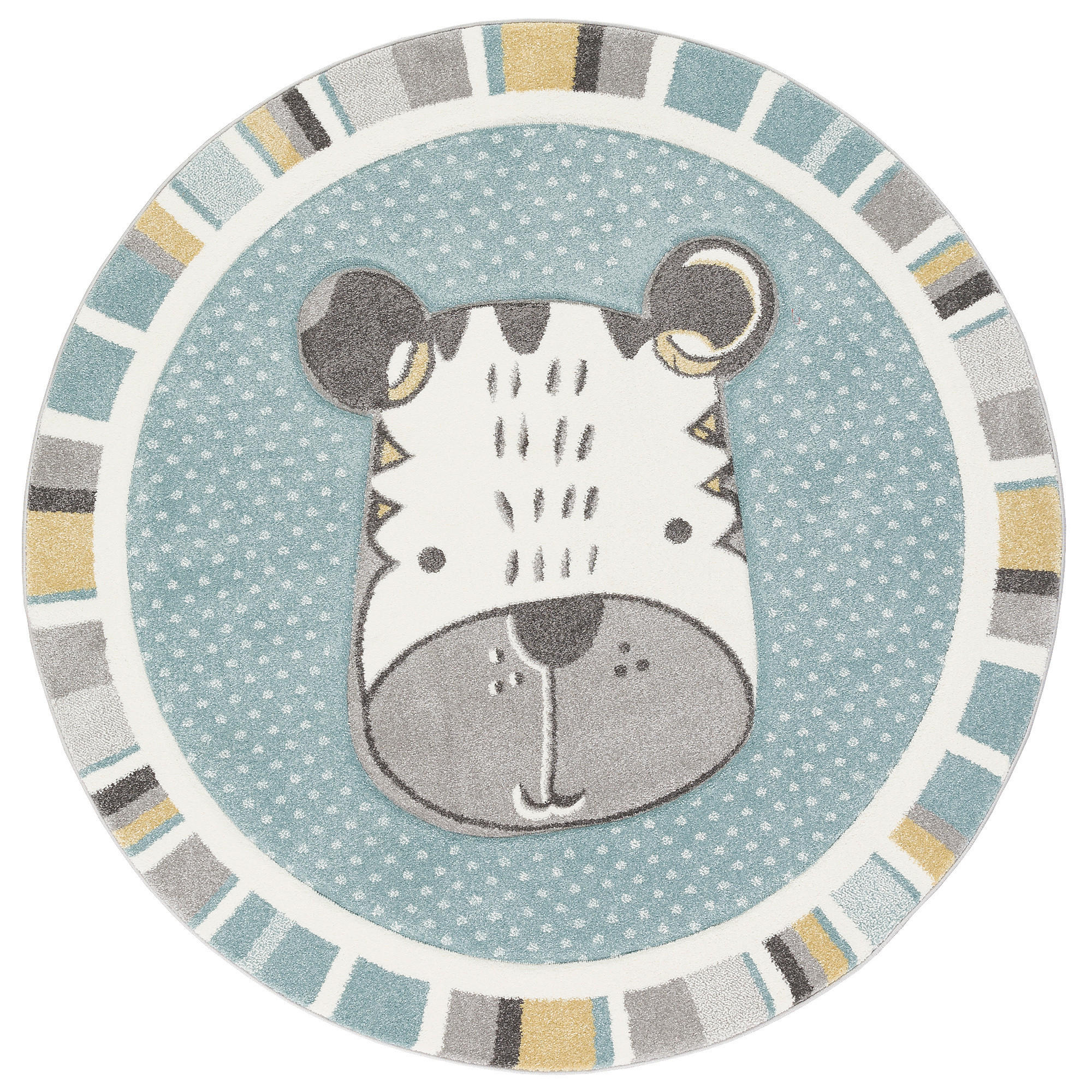 KINDER TEPPICH MAUI KIDS HUND RUND - Blau, Textil (160/160cm) - Pergamon