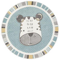 KINDER TEPPICH MAUI KIDS HUND RUND - Blau, Textil (160/160cm) - Pergamon