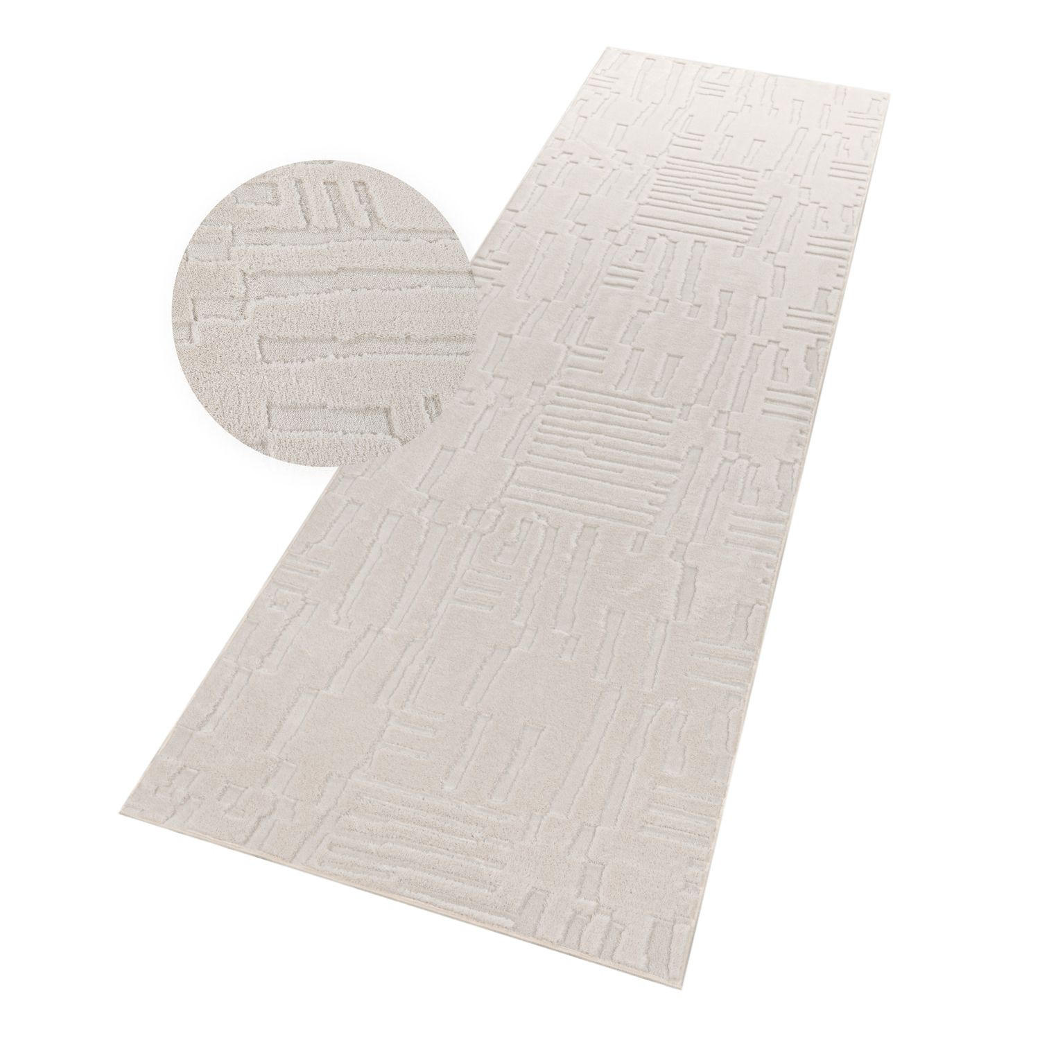 HOCHFLORTEPPICH Boho Creme 80 x 150 cm - Creme, Kunststoff (80/150cm) - TT Home