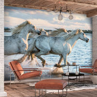 SELBSTKLEBENDE FOTOTAPETE 392/280 cm - Blau/Grau, Kunststoff/Textil (392/1cm) - KUNSTLOFT