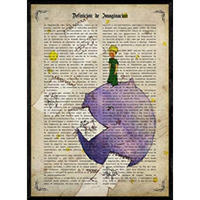 POSTER Prinz Für Kleine Kinder A4 Schwarzer Rahmen - Schwarz, Papier (29.7/5/21cm) - Nacnic