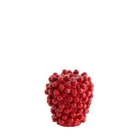 VAZE Berries Rot 20/20/22.5 cm - Rot, Keramik (22.5cm) - Light & Living