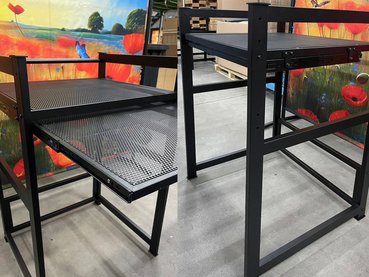 WASCHMASCHINENREGAL 74x65x111 cm - Schwarz, Metall (74/111/65cm) - QUICK STAR