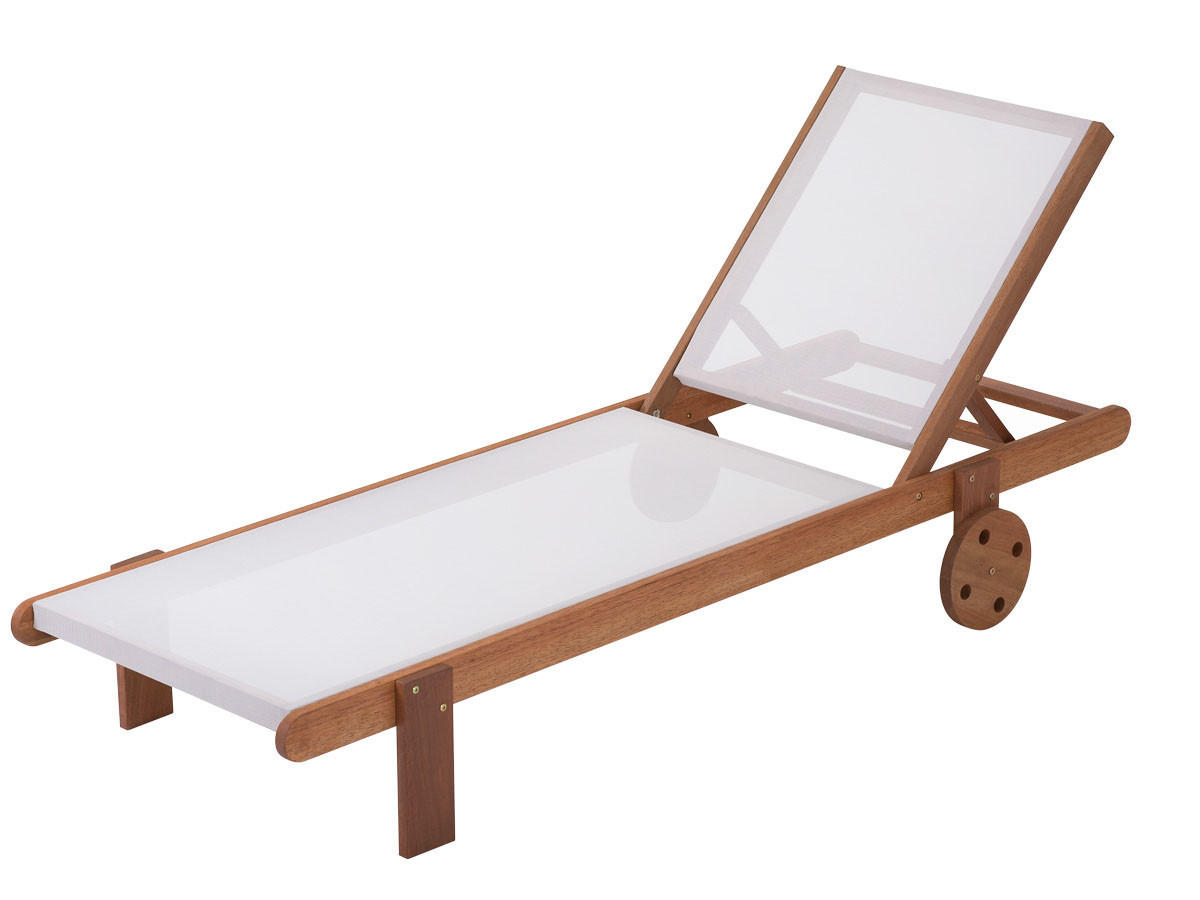 SONNENLIEGE Saïgon 2er-Set Ecru - Ecru, Holz/Textil (193/80/71cm) - Habitat Garten