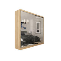 SCHWEBETÜRENSCHRANK FIORELLA 200/216/61 cm 2-türig mit Spiegel Sonoma Eiche - Sonoma Eiche, Holzwerkstoff (200/216/61cm) - MASSENO