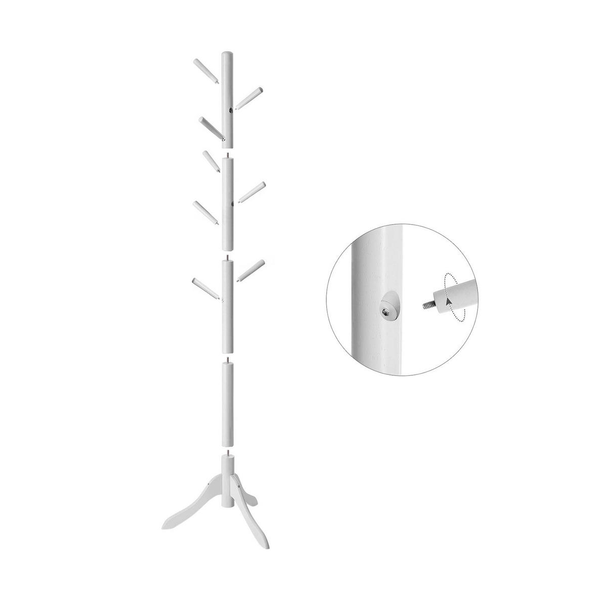 GARDEROBENSTÄNDER - Weiß, Holzwerkstoff (57/175/57cm) - Hansiro