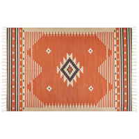 KELIM-TEPPICH Gavar 300/200 cm - Orange, Textil (200/300cm) - Beliani