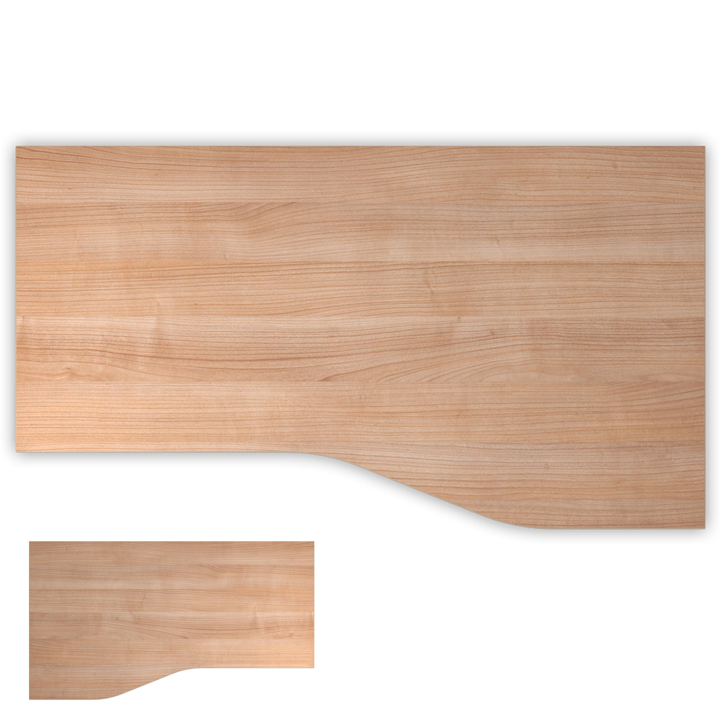bümö Schreibtischplatte Nussbaum 180x2.5x100 cm