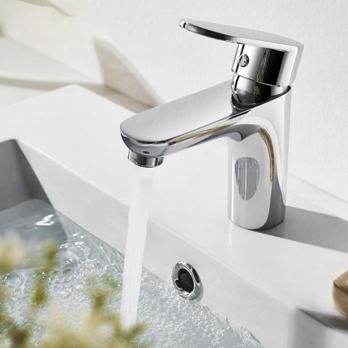 WASCHTISCHARMATUR RADIANT - Chrome - Chromfarben, Metall (3.5/14.5/10.5cm) - Home Deluxe