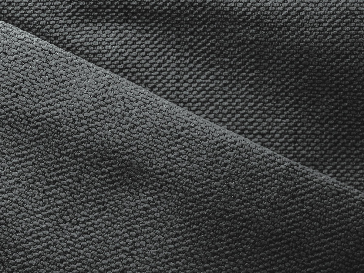 ECKSOFA mit Schlaffunktion Strukturstoff Stoff Grau - Schwarz/Grau, Kunststoff/Textil (149/240cm) - Makamii