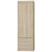 DREHTÜRENSCHRANK Elena mit 1 Tür und 3 Schubladen, Sonoma Eiche - Sonoma Eiche, Holzwerkstoff (60/190/53cm) - Beautysofa