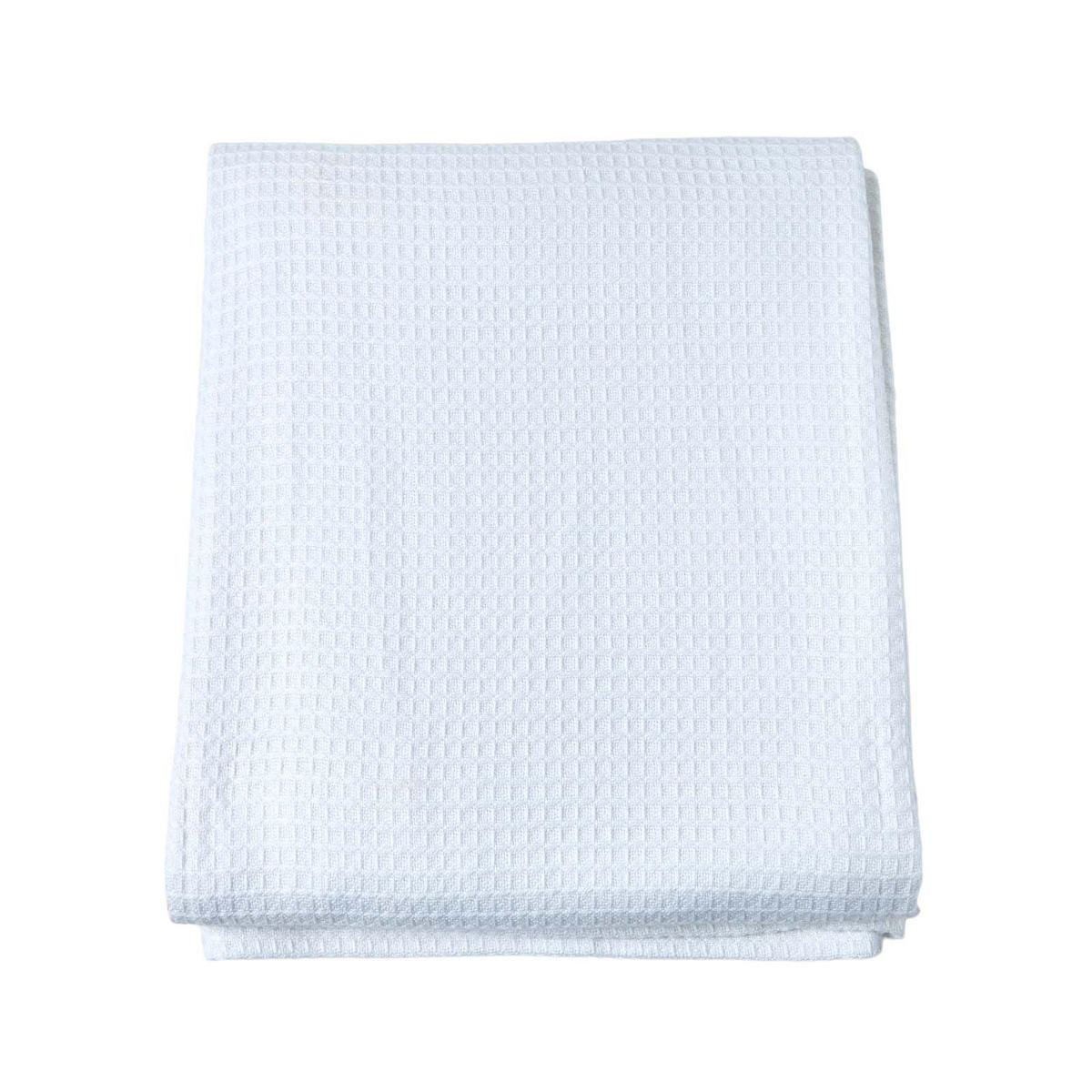 BIO-WOHNDECKE Waffelpiqué 230/250 cm - Weiß, Textil (250/230cm) - Homescapes