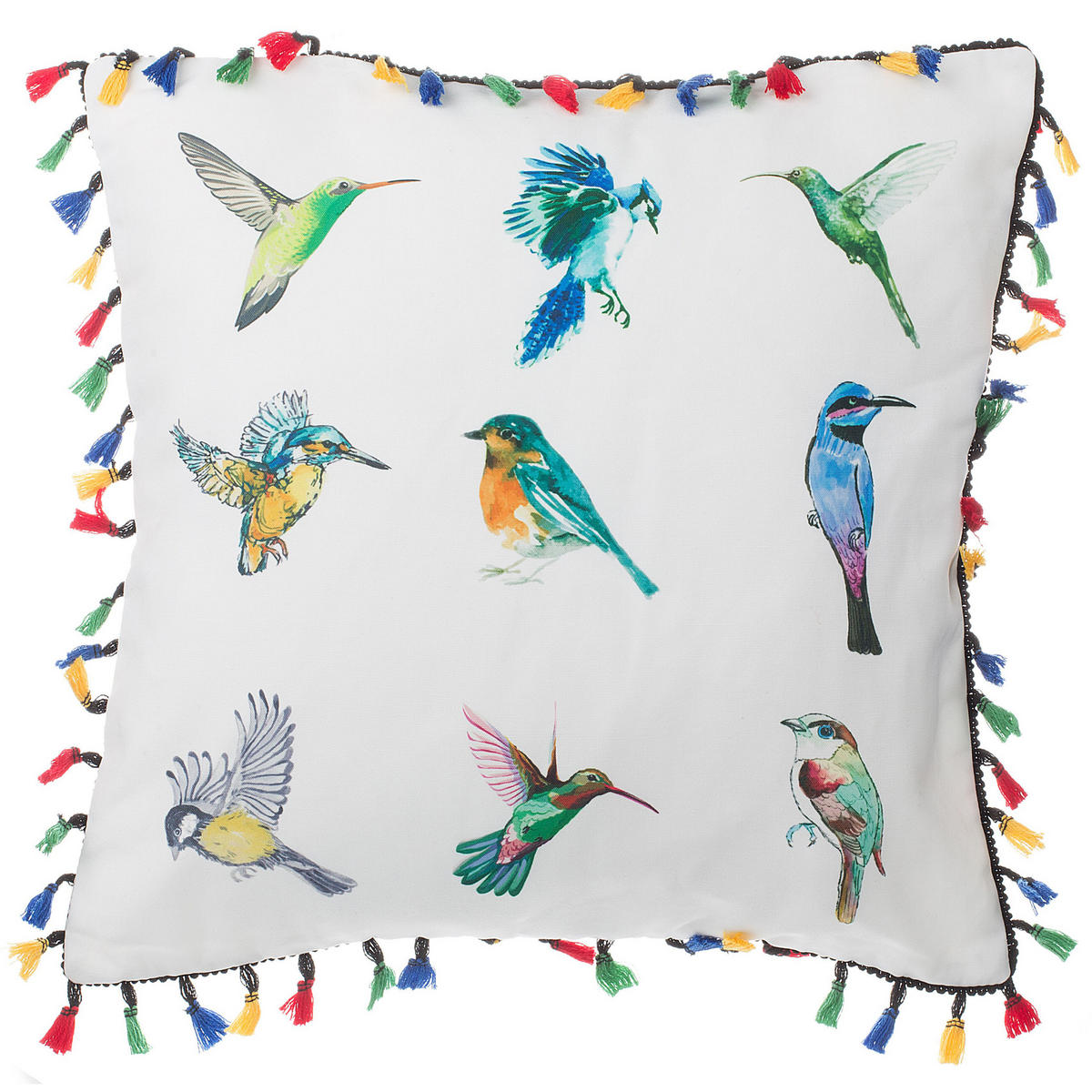 DEKOKISSEN 2er-Set Bunt 45/45 cm Mallow - Multicolor, Textil (45/45cm) - Beliani