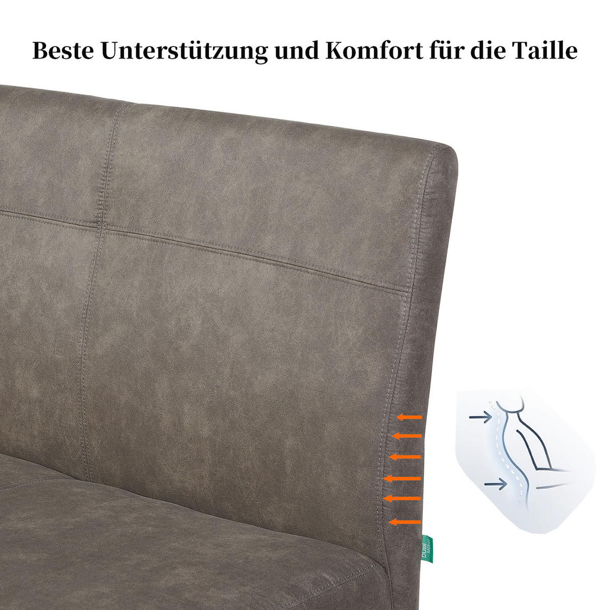 SITZBANK JOYCE - Taupe, Metall (140/91/66cm) - DUBI Möbel
