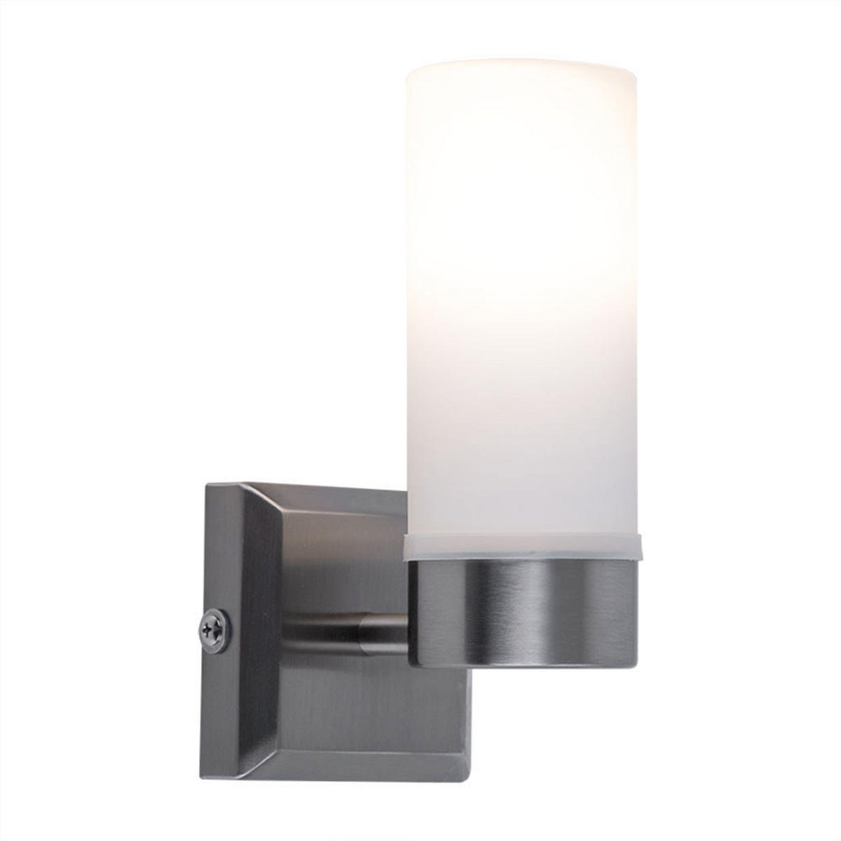 LED WANDLEUCHTE SPACE Silber Nickel-matt - Silberfarben, Glas (8/18.5/11.5cm) - Globo Lighting