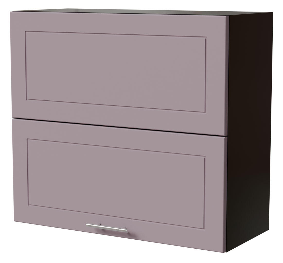 KLAPPHÄNGESCHRANK Bari W8B/80-AV Schwarz / RAL 4009 pastellviolett 80 / 32,5 / 72cm - Violett/Schwarz, Holz/Holzwerkstoff (80/72/32.5cm) - Feldmann-Wohnen