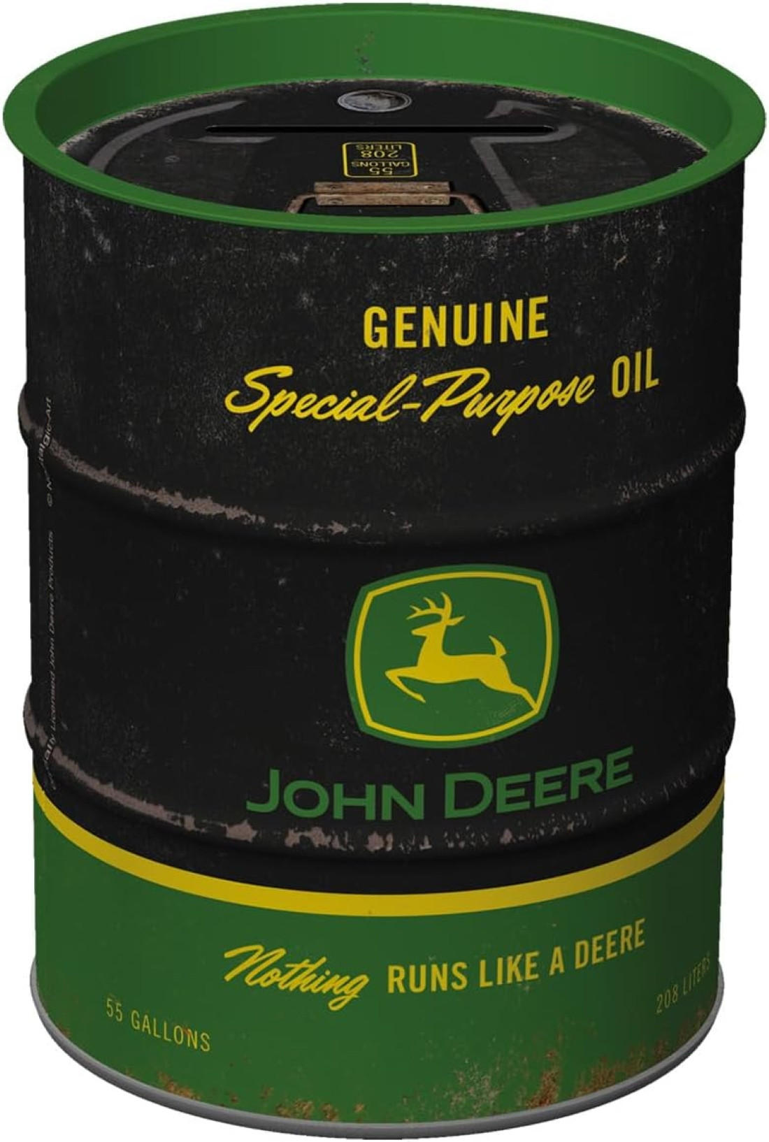 SPARDOSE Ölfass John Deere Special Purpose Oil Black - Multicolor, Metall (9.3/11.7/9.3cm) - Nostalgic-Art