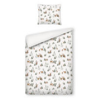 BETTWÄSCHE Baumwoll HIVROS, 140x200 cm, Hellbeige, Winter Weihnachten Bettbezug, Weihnachtsdeko, Christmas, Weihnachtsmotiv - Beige, Textil (140/200cm) - home&you