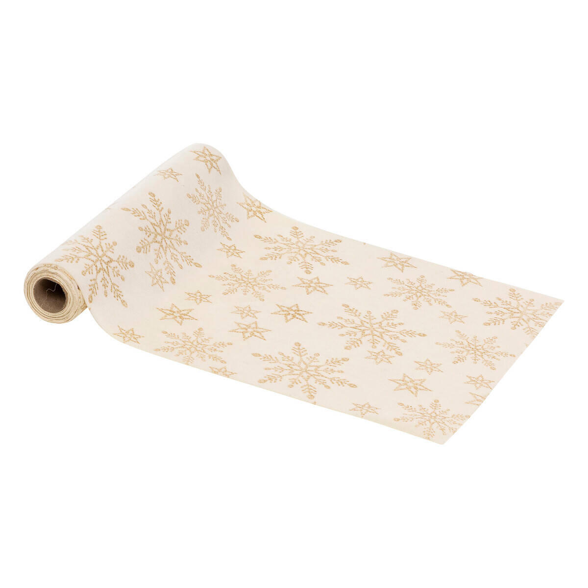 TISCHLÄUFER Schneeflocken 28/300 cm - Weiß, Textil (300cm) - Atmosphera Createur d´interieur