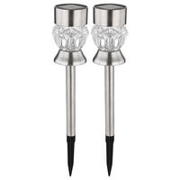 LED AUSSENLEUCHTE Edelstahl Schwarz - Schwarz, Metall (7/7/35cm) - Globo Lighting