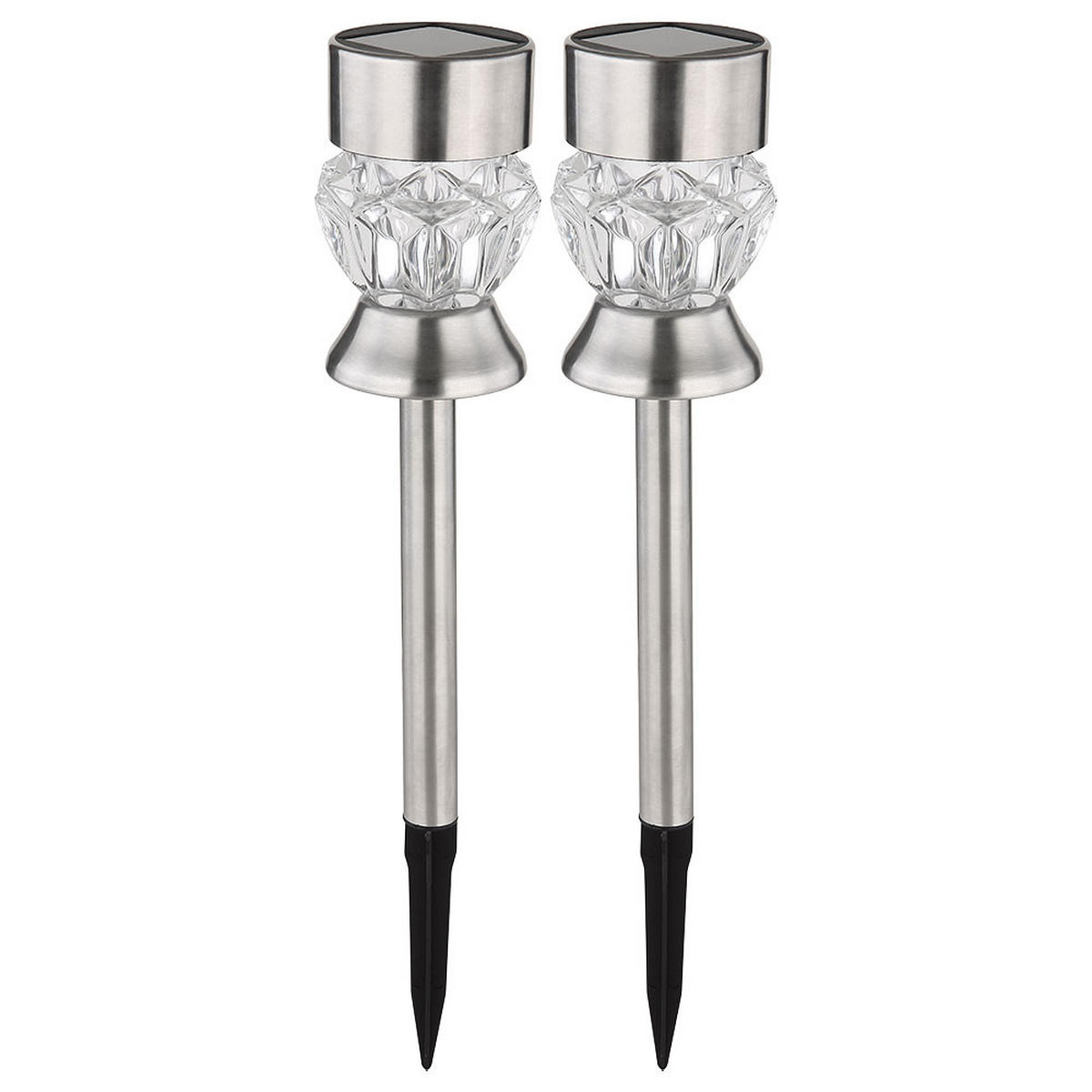 LED AUSSENLEUCHTE Edelstahl Schwarz - Schwarz, Metall (7/7/35cm) - Globo Lighting