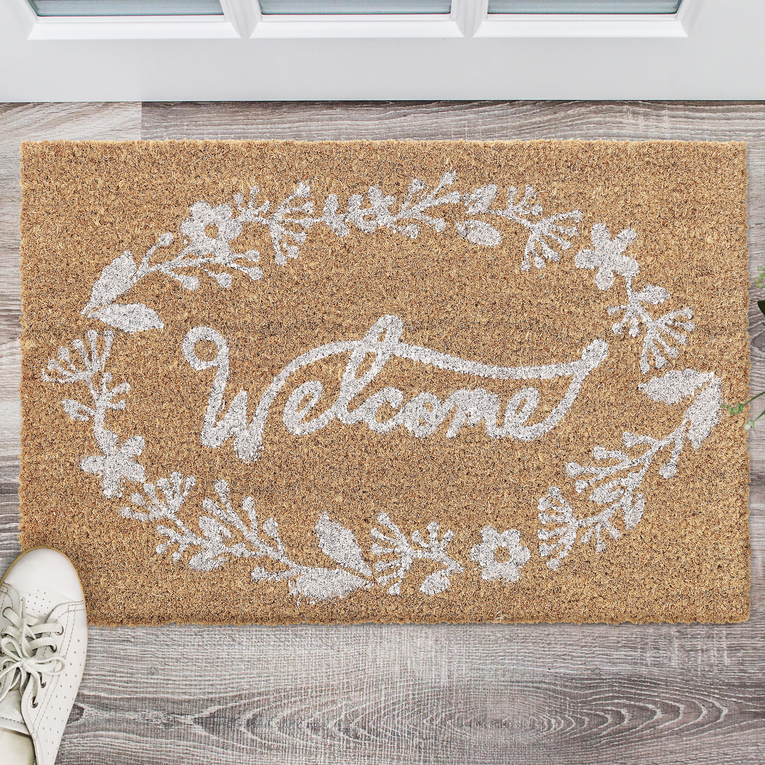 FUßMATTE - Hellbraun, Kunststoff/Textil (60/40cm) - Relaxdays