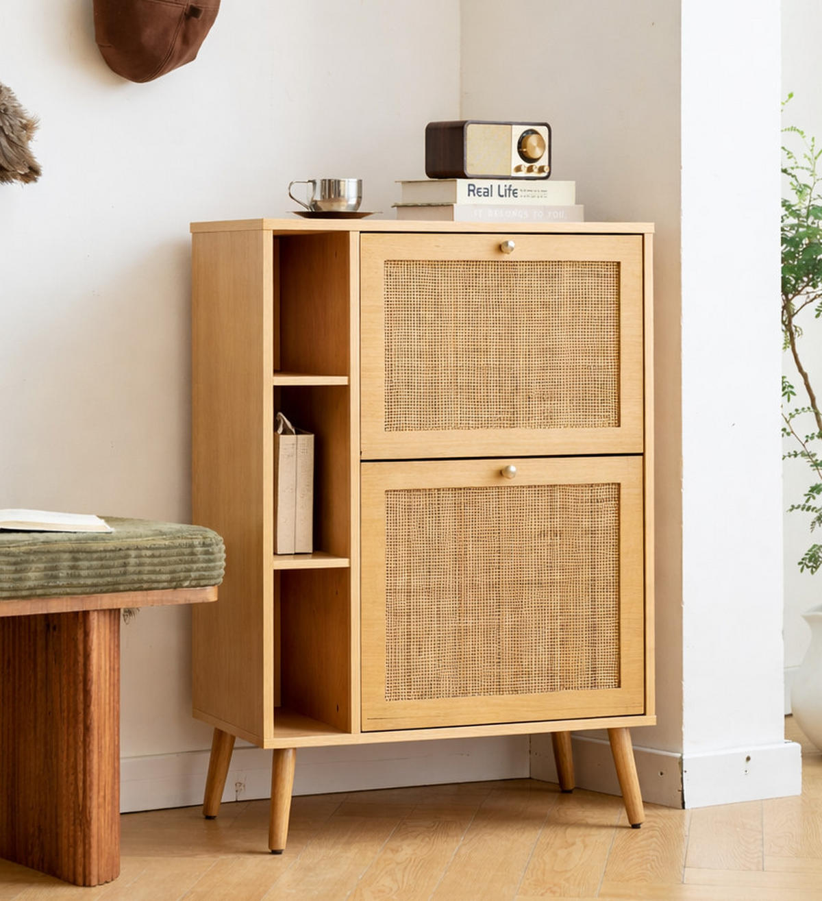 SCHUHSCHRANK Buchenholz Braun - Braun, Holz (80/99/24cm) - Nordlys