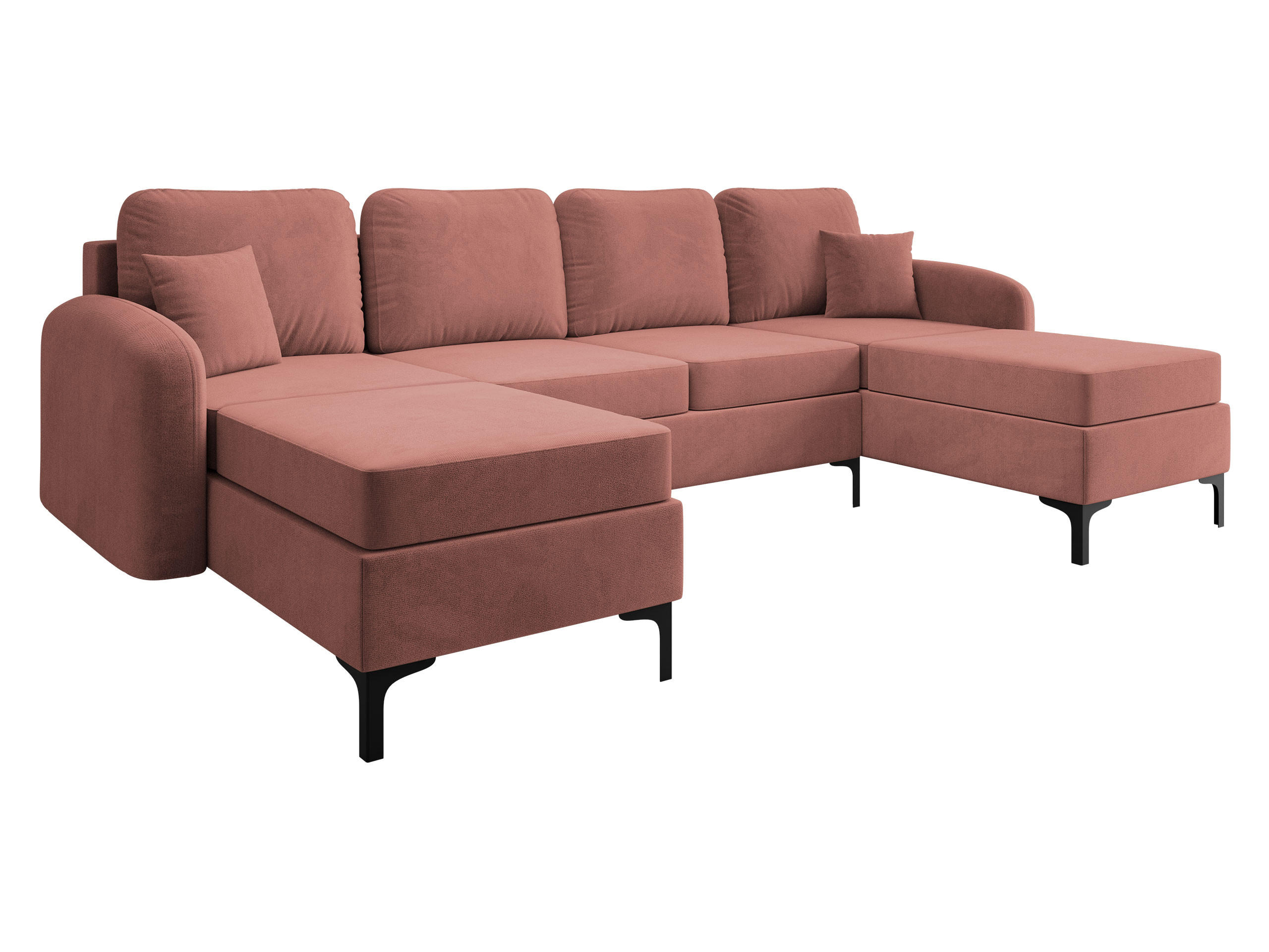 Mirjan24 Wohnlandschaft Rosa 293x96x172 cm