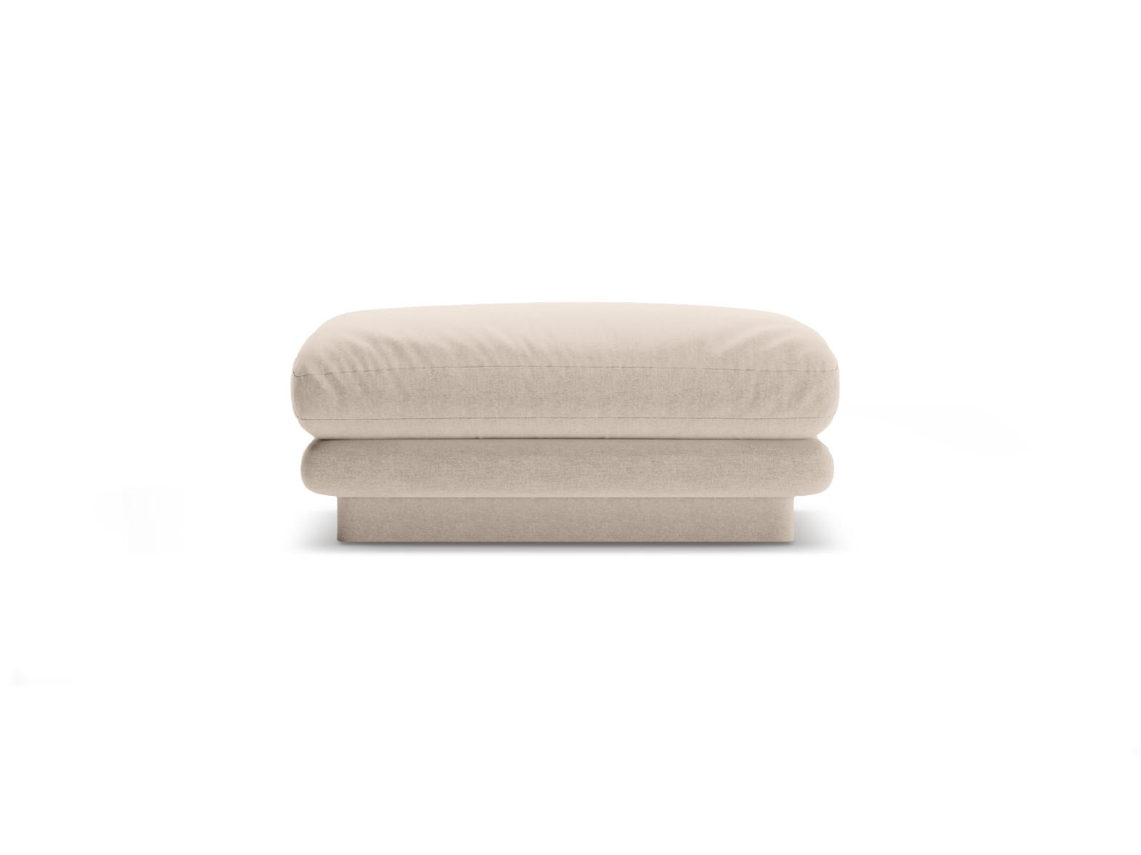 POUF Torino aus strukturiertem Stoff leichtes beige - Beige, Textil (80/41/80cm) - Micadoni