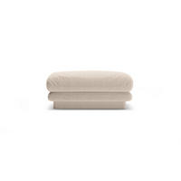 POUF Torino aus strukturiertem Stoff leichtes beige - Beige, Textil (80/41/80cm) - Micadoni